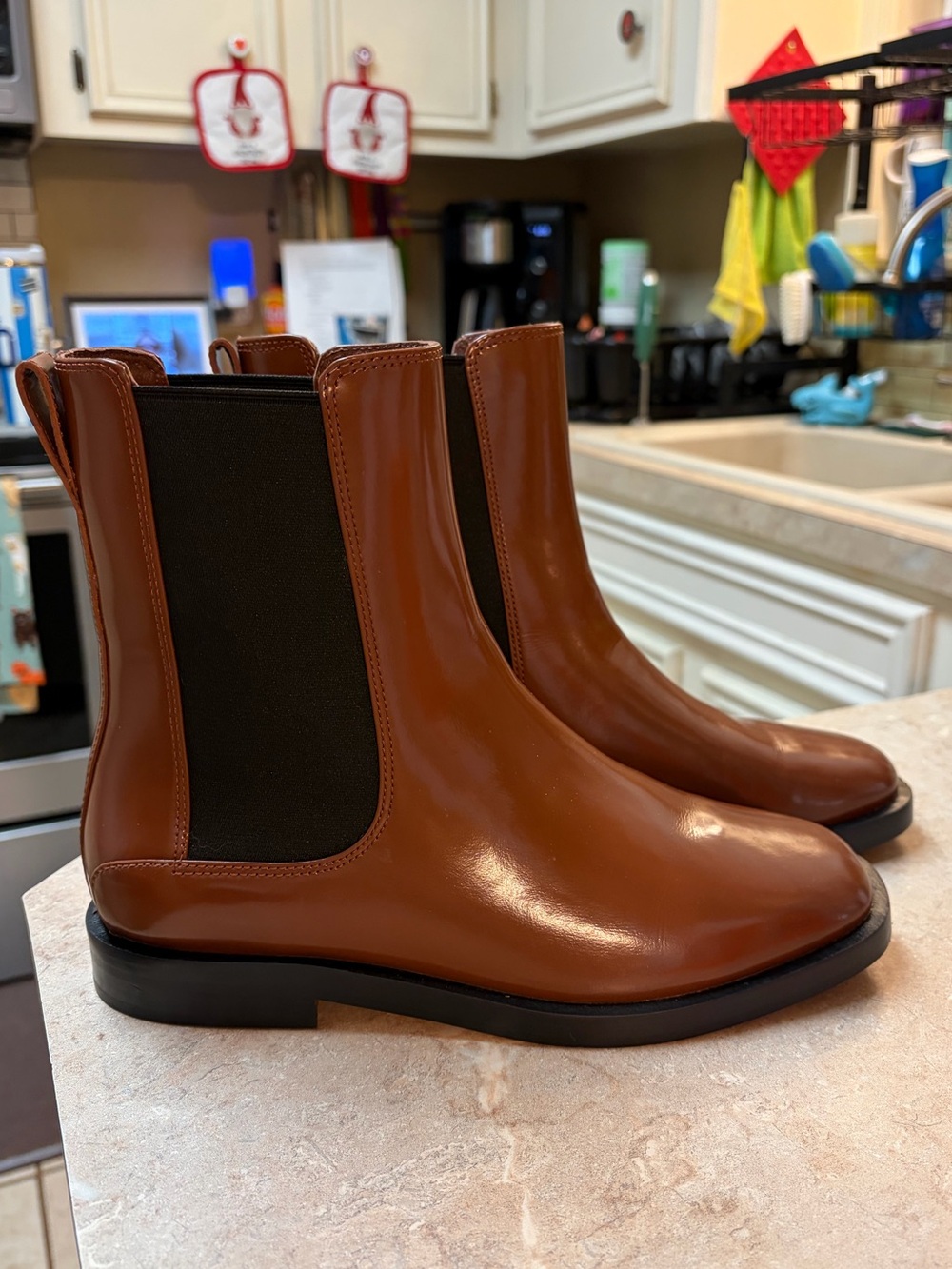 Everlane Chelsea Boot in Rum, size 8 - Picture 2 of 11